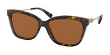 Coach L1160 HC8305F Sunglasses Dark Tortoise / Brown