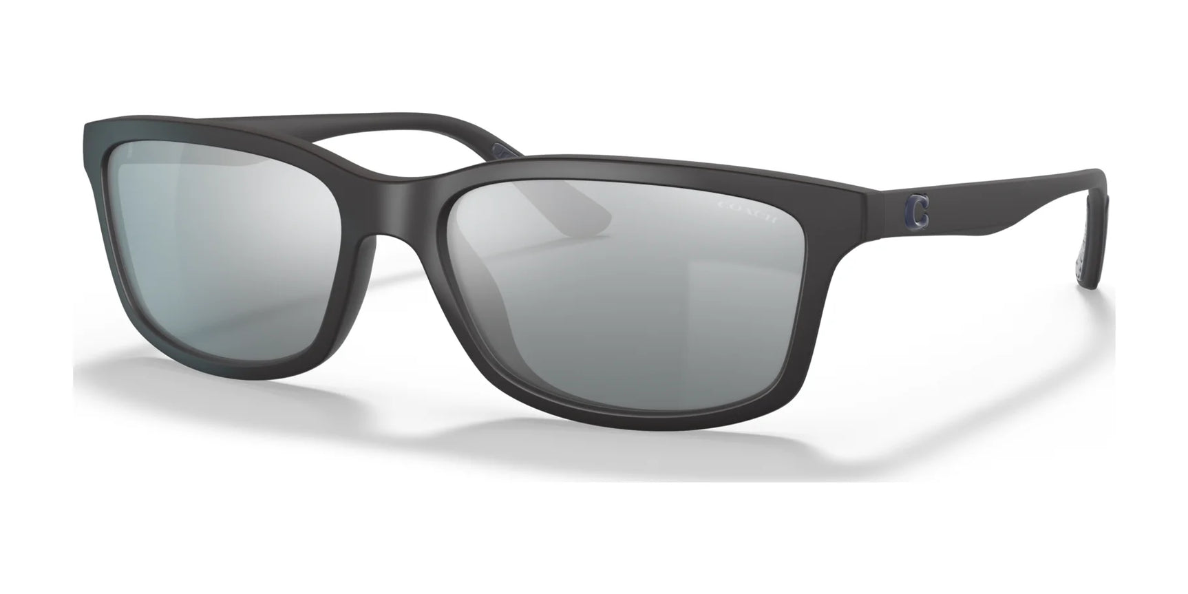 Coach C2097 HC8311U Sunglasses Matte Black / Silver Mirror