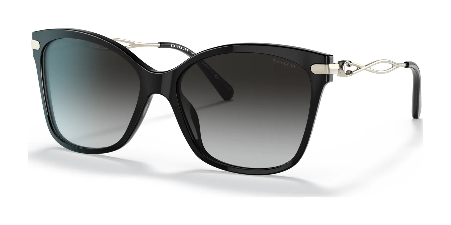 Coach C3446 HC8316 Sunglasses Black / Grey Gradient