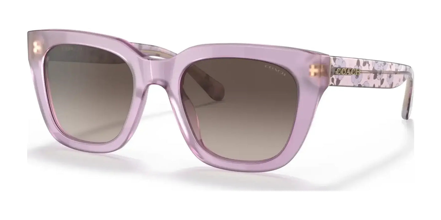 Coach C3503 HC8318F Sunglasses Milky Purple / Brown Purple Gradient