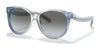 Coach C6182 HC8321F Sunglasses | Size 57 / Transparent Blue Ombre / Blue Gradient (2N 33%) №56553C