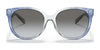 Coach C6182 HC8321F Sunglasses | Size 57 / Transparent Blue Ombre / Blue Gradient (2N 33%) №56553C