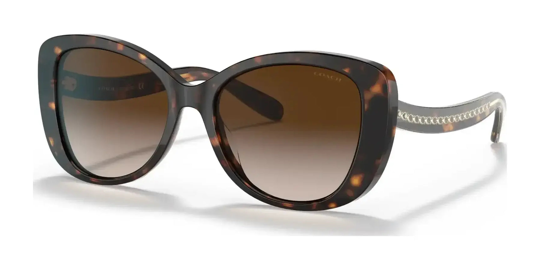 Coach C6183 HC8322 Sunglasses Dark Tortoise / Brown Gradient