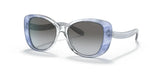 Coach C6184 HC8322F Sunglasses Transparent Blue Ombre / Blue Gradient