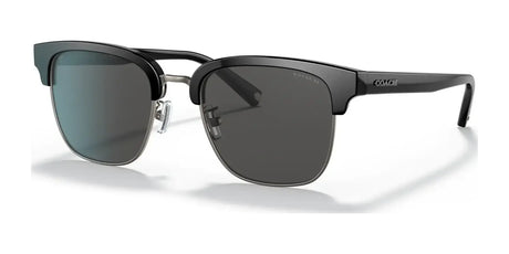 Coach C6194 HC8326 Sunglasses Black / Gunmetal / Dark Grey Solid