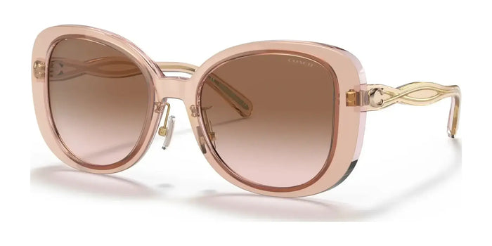 Coach C7995 HC8333 Sunglasses | Size 53 / Transparent Blush / Brown Pink Gradient (2N 26.4%) №568013