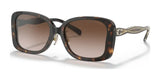 Coach C7993 HC8334F Sunglasses Dark Tortoise / Dark Brown Gradient