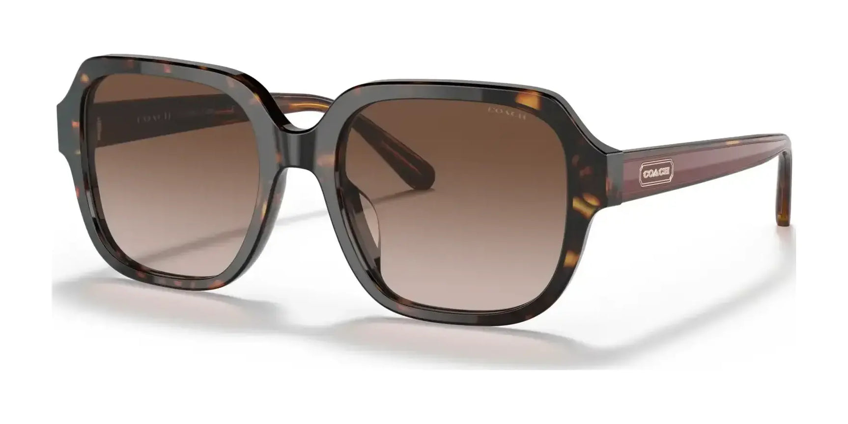 Coach C7989 HC8335U Sunglasses Dark Tortoise / Brown Gradient