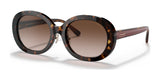 Coach C7991 HC8337F Sunglasses Dark Tortoise / Brown Gradient