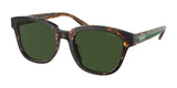 Coach CA578 HC8340U Sunglasses Matte Dark Tortoise / Dark Green Solid