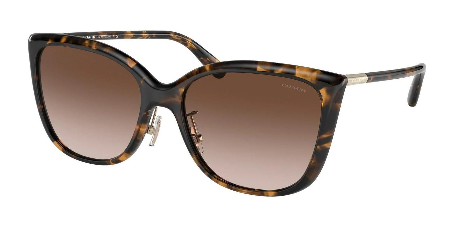 Coach C9206 HC8345 Sunglasses Dark Tortoise / Dark Brown Gradient