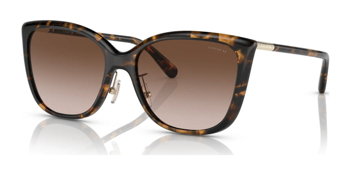 Coach C9206 HC8345 Sunglasses | Size 57 / Dark Tortoise №512013 / Dark Brown Gradient (3N 16%)