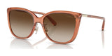 Coach C9206 HC8345 Sunglasses Transparent Amber / Brown Gradient