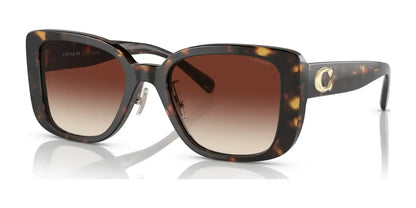 Coach CD472 HC8352 Sunglasses Dark Tortoise / Dark Brown Gradient