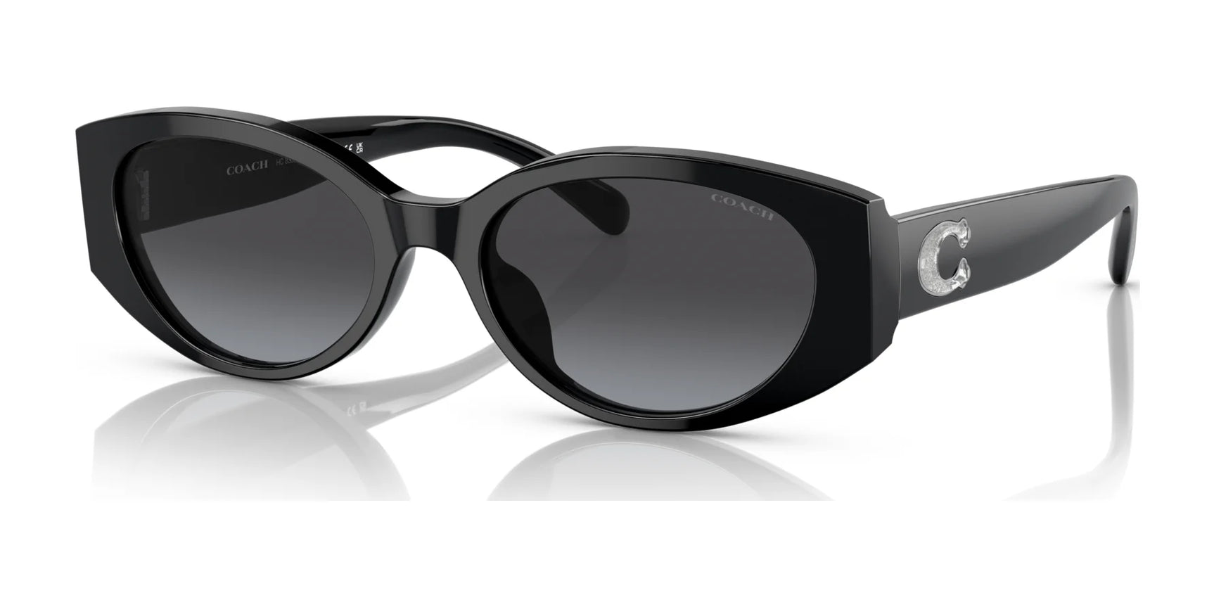 Coach CD867 HC8353F Sunglasses Black / Grey Gradient