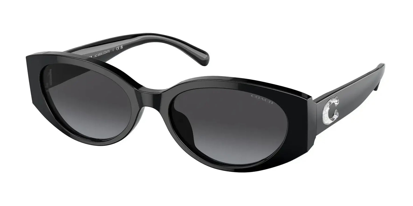 Coach CD473 HC8353U Sunglasses Black / Grey Gradient