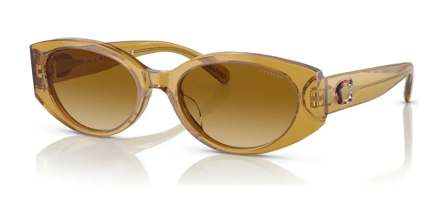 Coach CD473 HC8353U Sunglasses Transparent Honey / Yellow Gradient