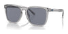 Coach CD458 HC8354U Sunglasses | Size 56 / Transparent Grey / Dark Blue Solid (3N 13%) №571855