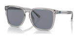 Coach CD459 HC8354U Sunglasses Transparent Grey / Dark Blue Solid