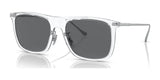Coach CD456 HC8356 Sunglasses Clear / Gray Solid (Polarized)