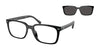 Coach CK470 HC8357U Eyeglasses with Sun-clips | Size 57 / Black / Grey Solid (0N 87.1%) №500287
