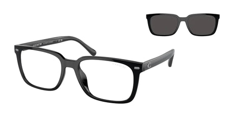 Coach CK470 HC8357U Eyeglasses with Sun-clips Black / Grey Solid