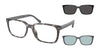 Coach CK470 HC8357U Eyeglasses with Sun-clips | Size 57 / Grey Tortoise / Grey Solid (0N 87.1%) №583872