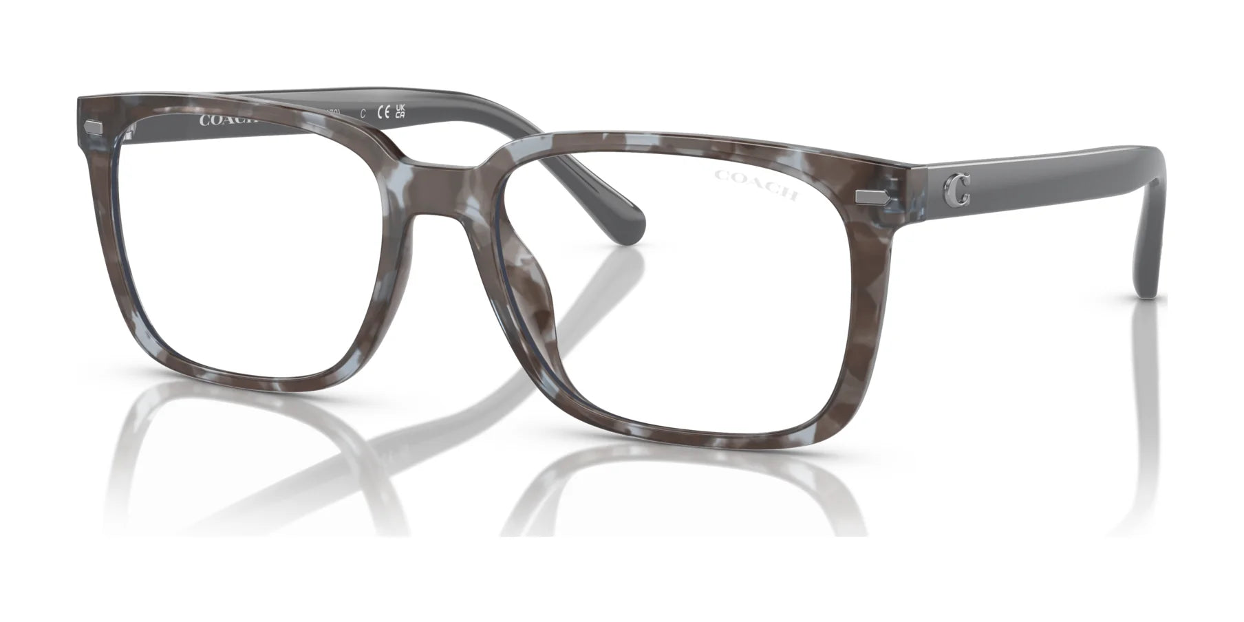 Coach CK470 HC8357U Eyeglasses with Sun-clips Grey Tortoise / Grey Solid