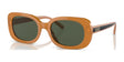 Coach CD868 HC8358F Sunglasses Milky Amber / Green Solid