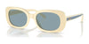 Coach CD471 HC8358U Sunglasses | Size 54 / Opaque White №568672 / Blue Solid (2N 37.3%)