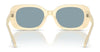 Coach CD471 HC8358U Sunglasses | Size 54 / Opaque White №568672 / Blue Solid (2N 37.3%)