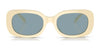 Coach CD471 HC8358U Sunglasses | Size 54 / Opaque White №568672 / Blue Solid (2N 37.3%)