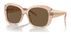Coach CH564 HC8363U Sunglasses | Size 56 / Transparent Brown №556173 / Brown Solid (3N 14.5%)
