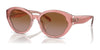 Coach CH569 HC8364U Sunglasses | Size 55 / Milky Pink/Transparent Pink / Brown Gradient (2N 25.6%) №574313