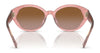 Coach CH569 HC8364U Sunglasses | Size 55 / Milky Pink/Transparent Pink / Brown Gradient (2N 25.6%) №574313