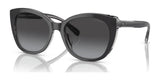 Coach CH567 HC8365U Sunglasses Black / Transparent Grey / Grey Gradient