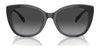Coach CH566 HC8365U Sunglasses | Size 55 / Black/Transparent Grey / Grey Gradient (3N 15.2%) №57458G