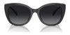 Coach CH566 HC8365U Sunglasses | Size 55 / Black/Transparent Grey / Grey Gradient (3N 15.2%) №57458G