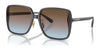 Coach CH572 HC8368D Sunglasses | Size 61 / Transparent Violet / Brown Purple Blue Gradient (2N 24.4%) №575348