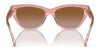 Coach CH660 HC8370F Sunglasses | Size 56 / Milky Pink/Transparent Pink / Brown Gradient (2N 25.6%) №574313