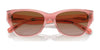 Coach CH660 HC8370F Sunglasses | Size 56 / Milky Pink/Transparent Pink / Brown Gradient (2N 25.6%) №574313