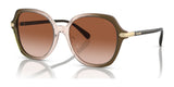 Coach CL925 HC8377U Sunglasses Olive Beige Gradient / Brown Gradient