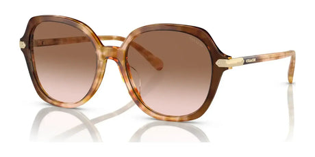 Coach CL925 HC8377U Sunglasses Caramel Snow Tortoise Gradient / Brown Pink Gradient