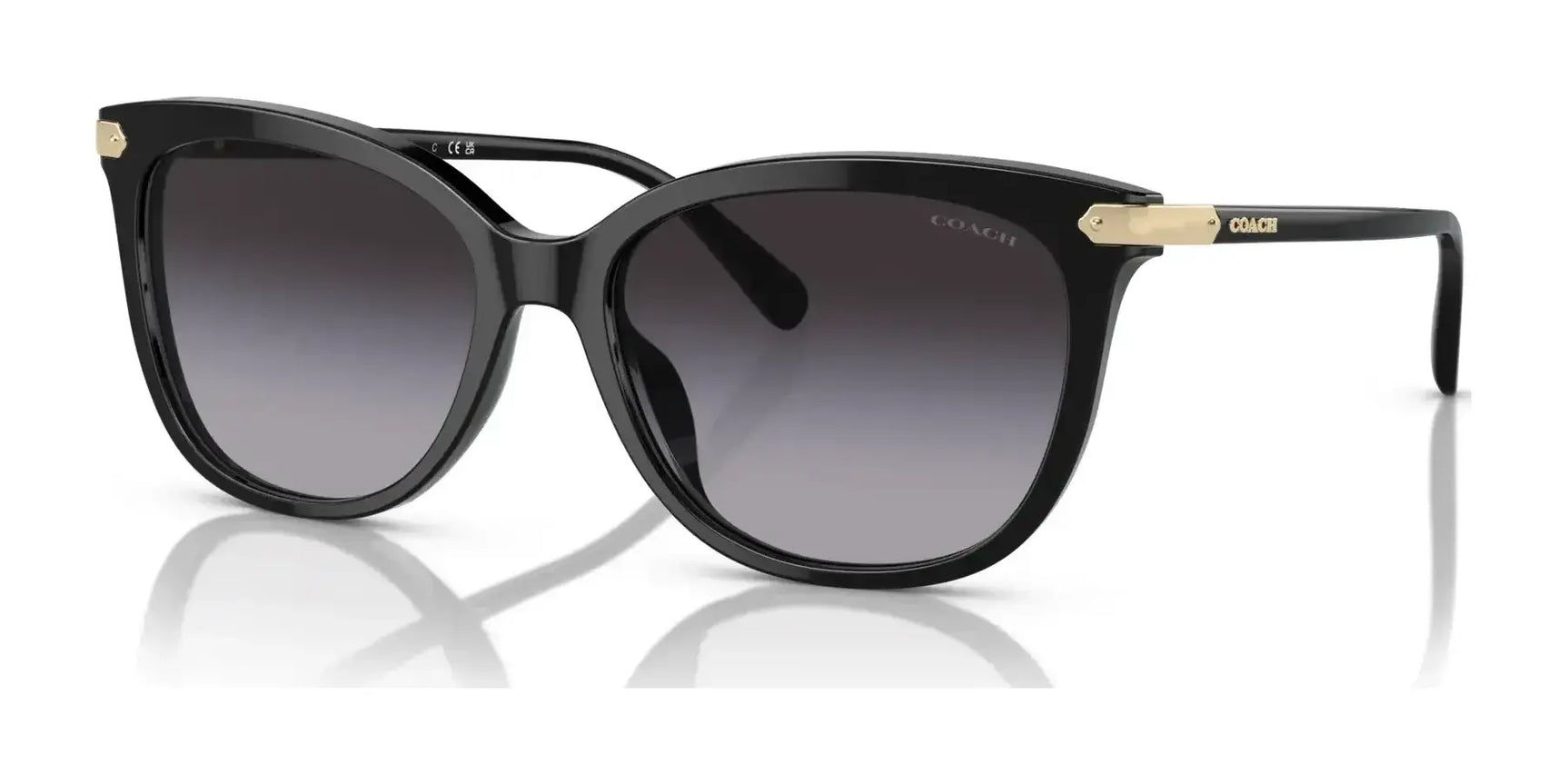 Coach CL926 HC8378U Sunglasses Black / Grey Gradient