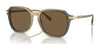Coach CL912 HC8383U Sunglasses | Size 55 / Transparent Green Tan Gradient / Brown Solid (3N 14.5%) №579773