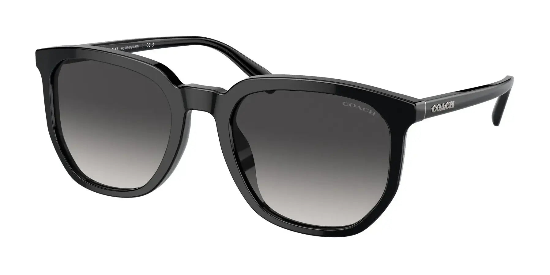 Coach CL911 HC8384U Sunglasses Black / Grey Gradient