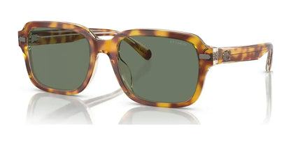 Coach CL914 HC8388U Sunglasses Dark Tortoise / Canary / Green Solid