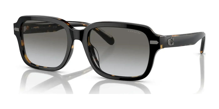 Coach CL914 HC8388U Sunglasses | Size 56 / Black / Dark Tortoise / Grey (2N 33%) №57993C