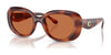 Coach CR609 HC8391U Sunglasses | Size 53 / Caramel Tortoise / Brown Solid (2N 20.8%) №577473