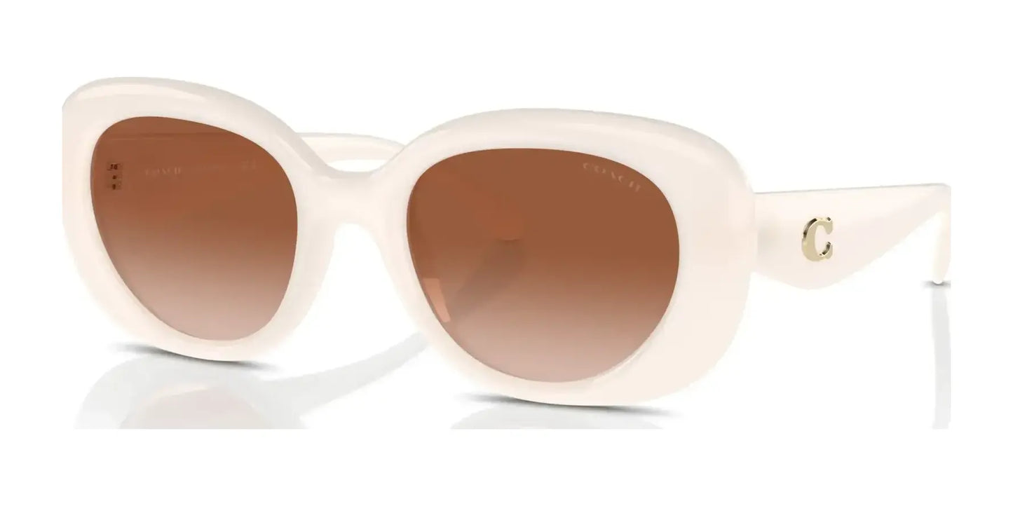 Coach CR609 HC8391U Sunglasses Milky Cloud / Brown Gradient